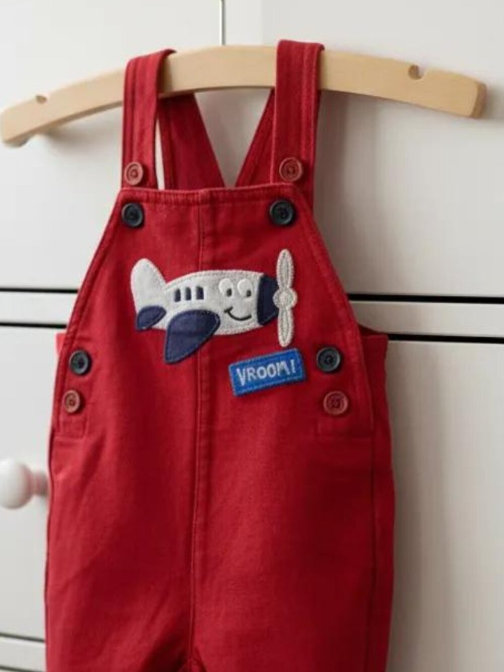 Airplane Red Overalls size 6 Months - Picture 9 of 9
